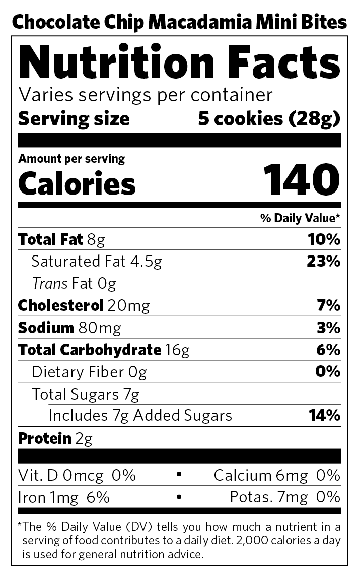 Nutritional FactsCookie GiftsHonolulu Cookie Company